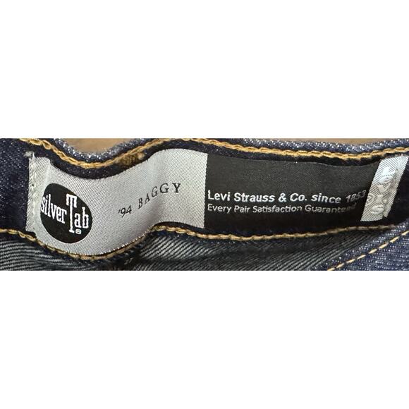 Levi's Silver Tab 94 Baggy Jeans Dark Wash Women’s 27X31 Blue Denim Silvertab 27 - Picture 2 of 4